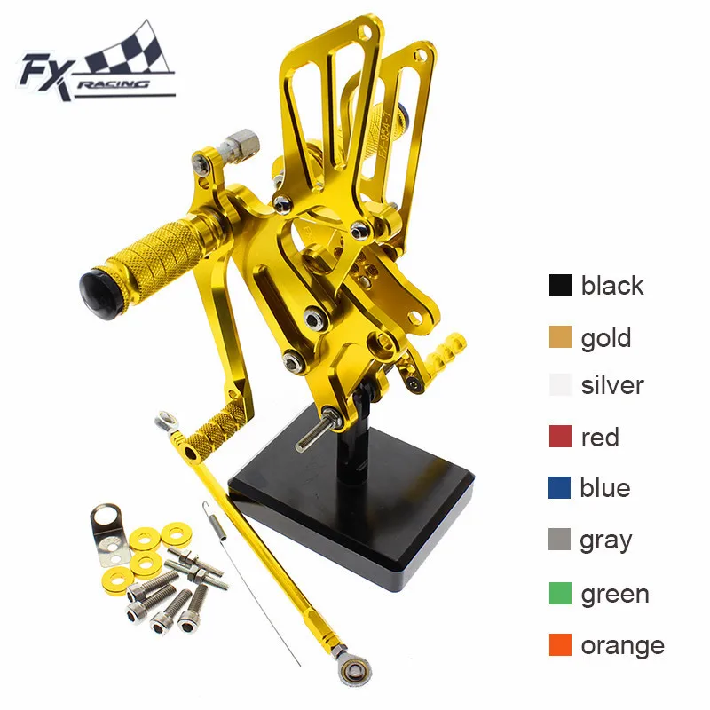 FXCNC For Honda VFR400 NC30 RVF400 NC35 Motorcycle Foot Pegs Rearset Rear Set