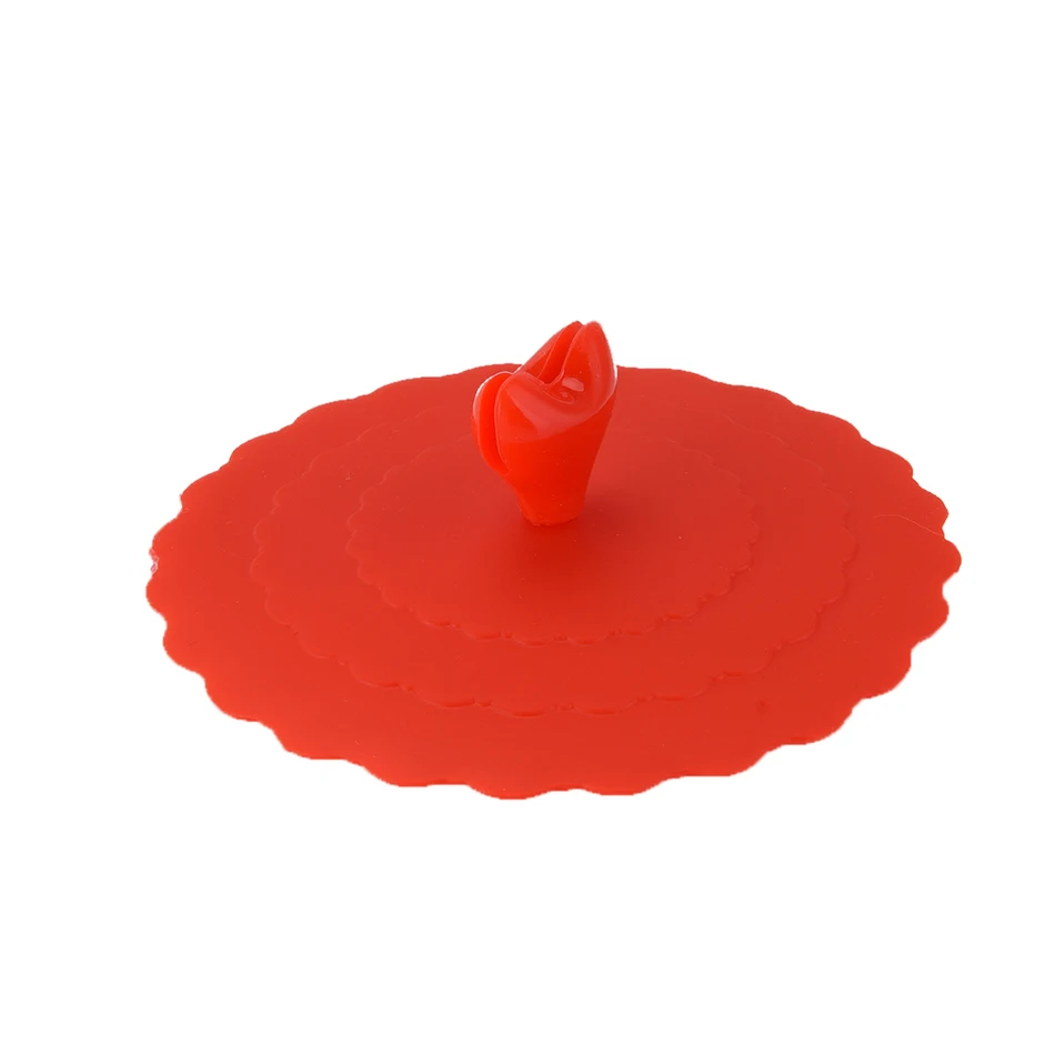 1 шт. универсальная Силиконовая Вакуумная Крышка-чаша кастрюля для приготовления пищи крышка-силиконовая стрейч кухонные Крышки Крышка для разлива для кастрюль чаши чашки контейнер - Цвет: Red