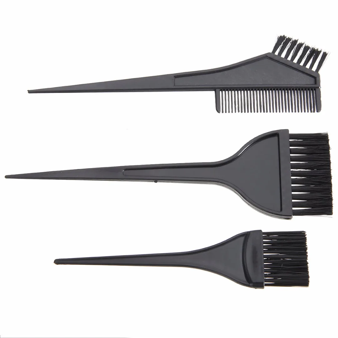 1set Professional Hair Color Dye Brushes Set Black High Quality Bleach Bowl Brush Set For Salon Kit Tint Tool