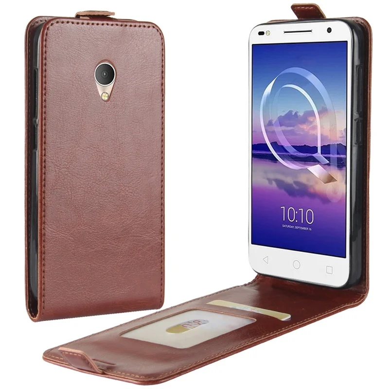 Чехол для Alcatel U5 HD с откидной крышкой 5 0 дюйма кожаный силиконовый защитный чехол