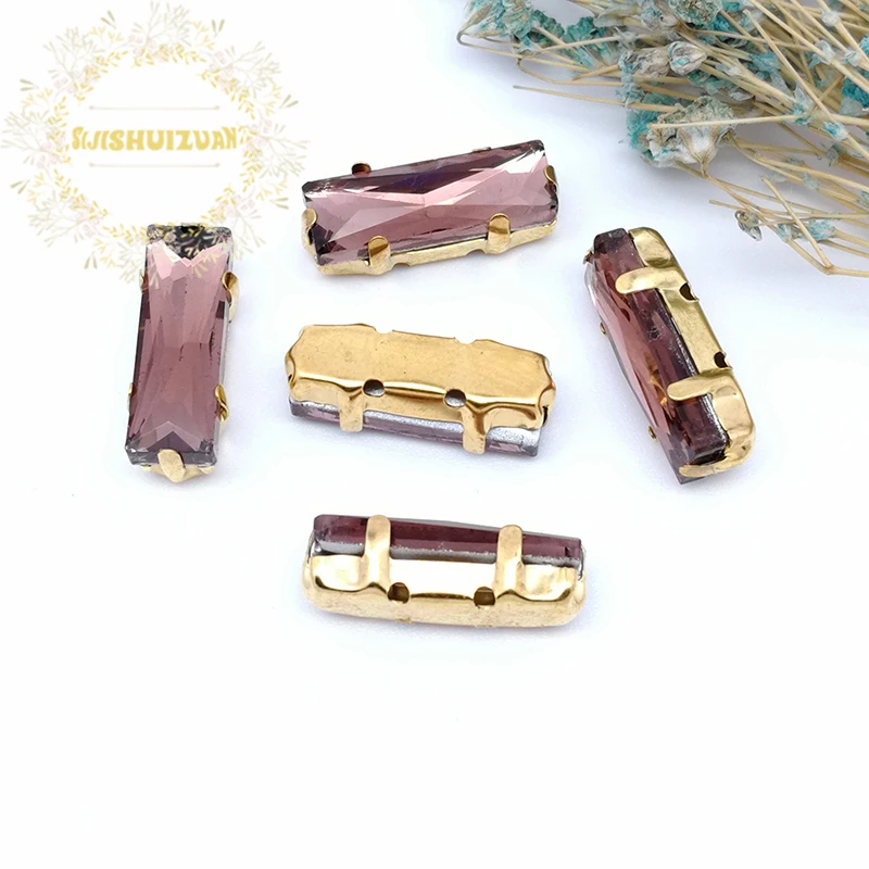 5*10 5*15 бирюзовые синие Прямоугольные Стеклянные кристалл для нашивки Стразы с золотой коготь Diy свадебное платье аксессуары