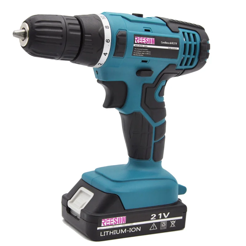 Cordless Power Tools 21V Volt Electric Hand Drill With Torque Control