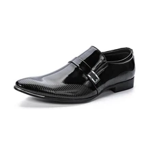 DYANMIC Summer New Men Slip-on Dress Shoes Male Formal Wedding Oxfords Original Handmade Business Shoes Sapatos Masculino