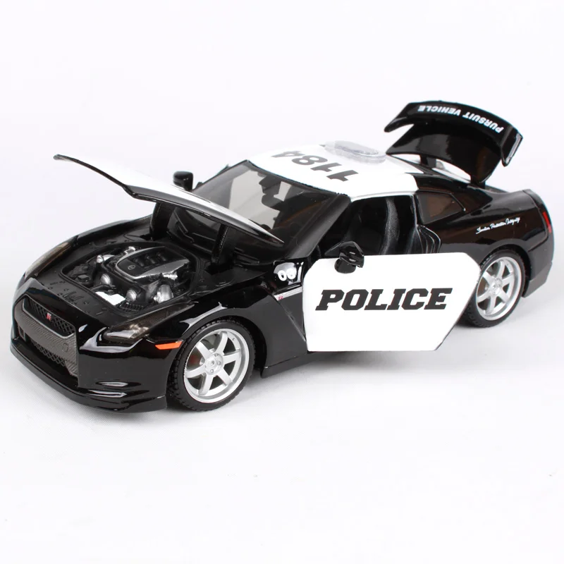 Maisto 1:24 2009 Nissan GT-R(R35) Полицейская машина спортивная машина литая под давлением модель автомобиля игрушка Новинка в коробке 32512