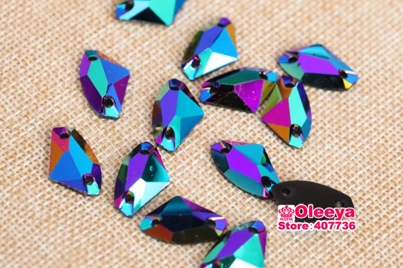 violet rose ab resin sew on rhinestone black bottom oleeya (3)
