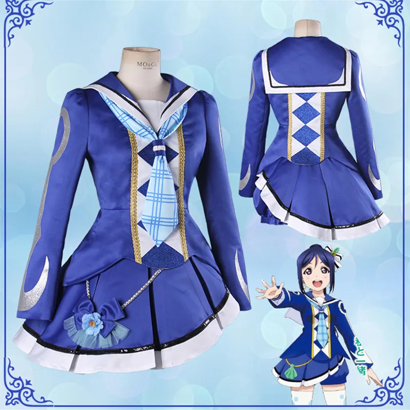 Горячая аниме Лав Лив! солнечном свете! Cos Хэллоуин matsuura Kanan вечерние женские костюмы для косплея Сладкая военно-морская форма costme