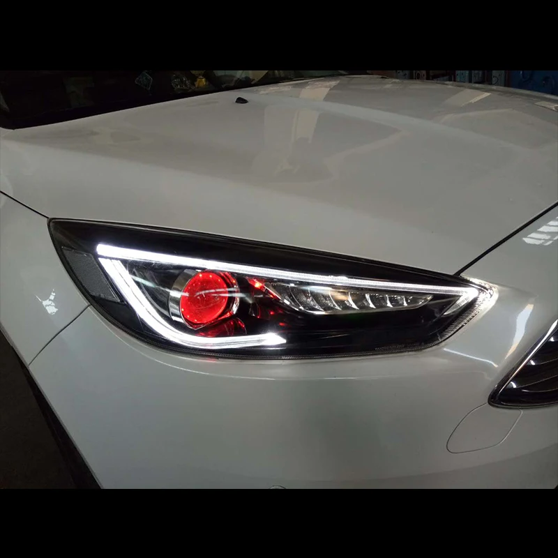 CNSUNNYLIGHT For Ford Focus 2015 2016 2017 Car Headlight Assembly LED Demon Eyes DRL Turn Signal Xenon HID Projector Lens (11)