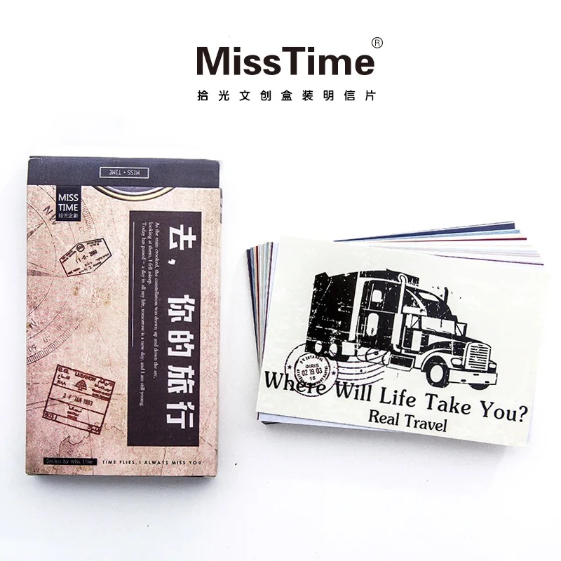 

3 set/1 lot Retro Your trip Greeting Card Postcards Birthday Bussiness Gift Card Set Message Card W-KP-1550