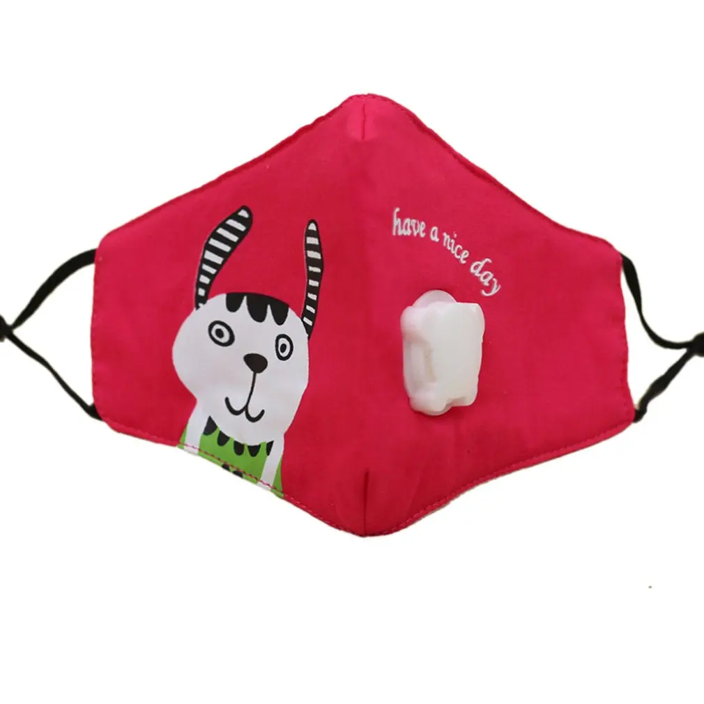 PM2.5 детская хлопковая противопылевая маска для рта фильтр с активированным углем Ветрозащитная маска с дыхательным клапаном маски для лица - Цвет: as show4