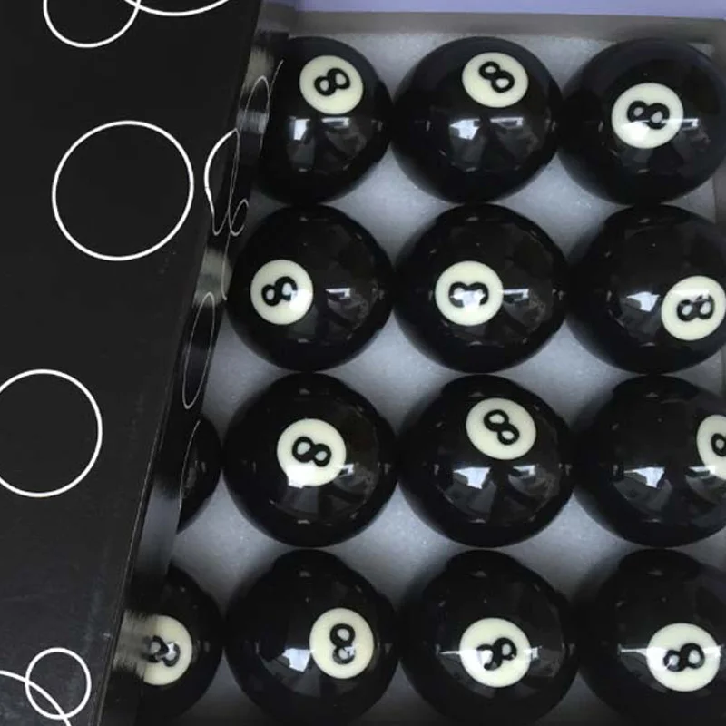 xmlivet 16pcs/lot Single Balls Standard 57.2mm Resin Billiards Pool Balls only NO8/NO9 design Pool Cue