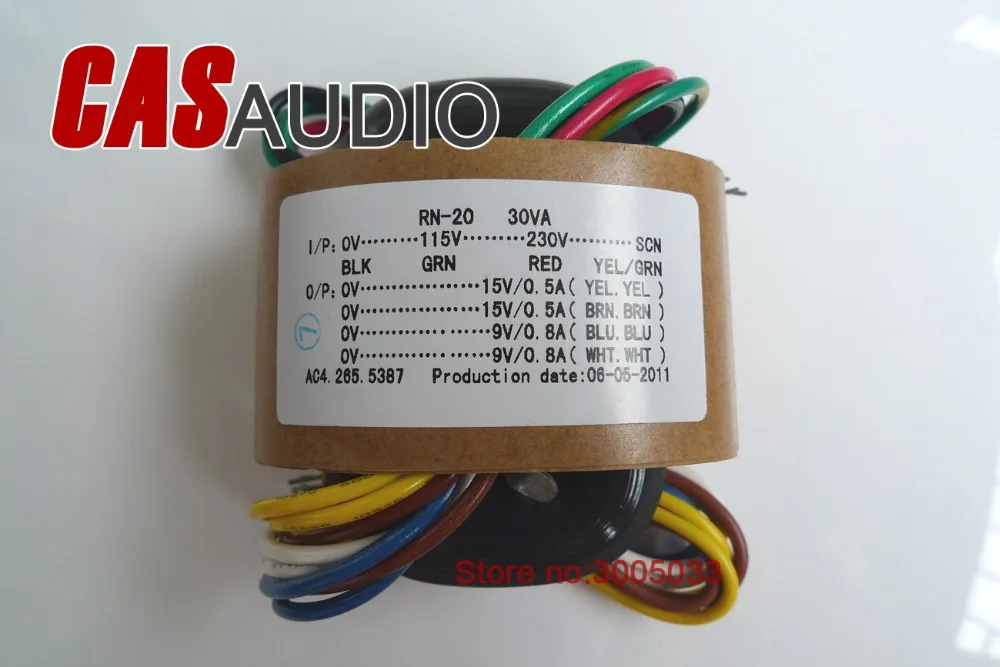 

High Quality 30VA 30W AC 15V*2 9V*2 R-Core Power Transformer For DAC D/A Converter