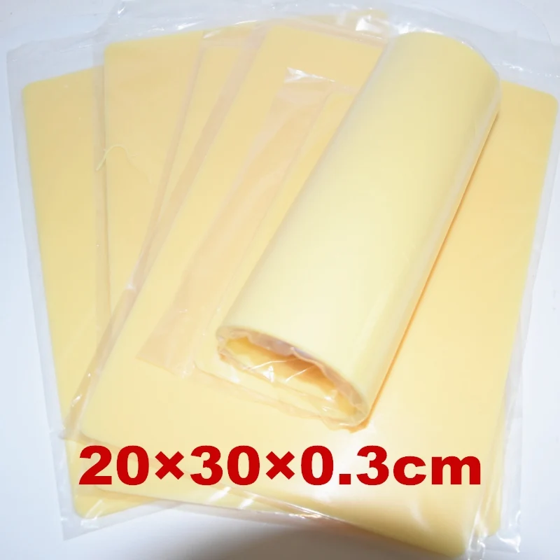 

New! High Quality Thick Tattoo Practice Skin Blank Silicone Double Sides Supply A4 Size (20*30*0.3CM) Supply