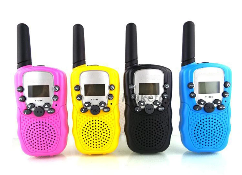 Brinquedos para Crianças Handheld sem Fio Pai-filho ao ar Produtos Eletrônicos Walkie-talkie Multi-color Chamada Livre Comunicação Brinquedo T388 4 High Quality Brinquedos e hobbies