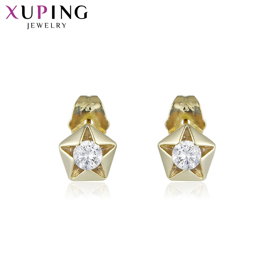 

Xuping Fashion Simple Earrings Charm Style Light Yellow Gold Color Plated Studs for Women Thanksgiving Jewelry Gifts S13.2-94791