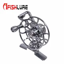 Super Light All Metal Ice Fishing Reel Fly Fishing Wheel Aluminum Alloy Machine Cut Former Fly reel 0.3mm/150m Fishing Gear