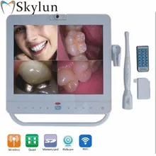 Стоматологическая Система интраоральной камеры с 15 дюймовым монитором проводной/беспроводной внутренний оральный блок VGA+ видео+ USB ЖК-держатель эндоскоп TW123