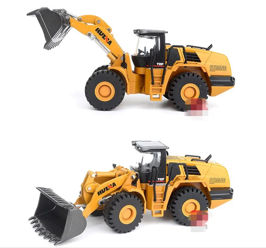 Goedkoop Hoge simulatie legering techniek model voertuig, 1 50 Loader schop vrachtwagen speelgoed, metalen gietstukken, speelgoed voertuigen, gratis verzending