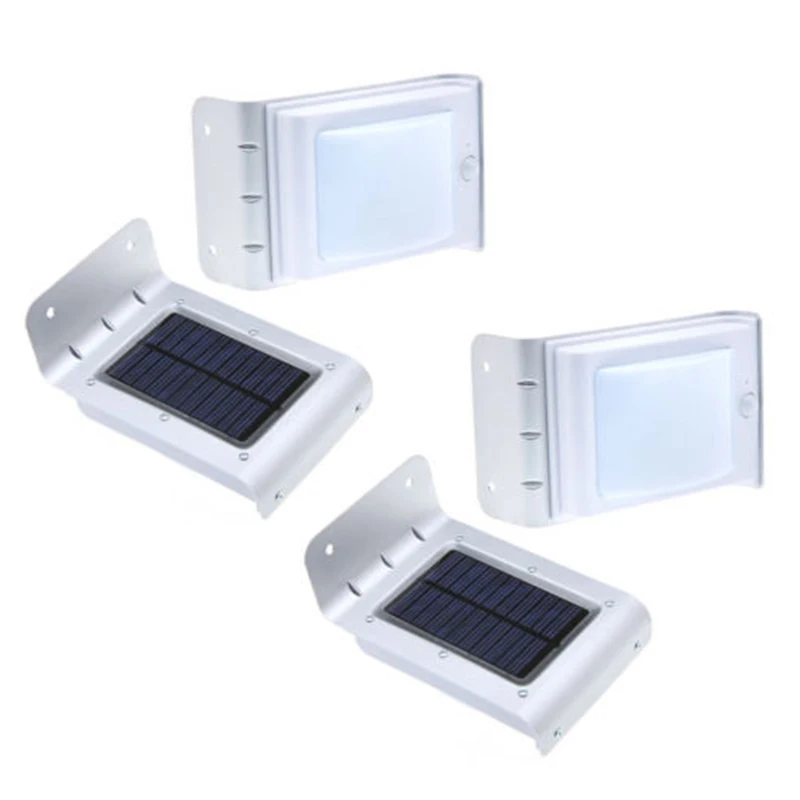 

4pcs Solar Sensitive Sound Sensor 16 LEDs Outdoor Light Home Security Silver