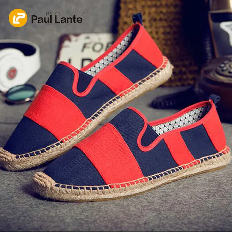 

Branded Men's Fisherman Summer Casual Canvas Espadrille Flat Shoes Natural Jute Insole Moccasins Fashion Slip-On Loafers Shoes