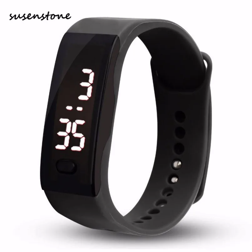 

Susenstone Fashion Unisex Mens Womens Watch Rubber LED Date Sports Bracelet Digital Wrist Watch Simple Clock Relojes Hombre Y25