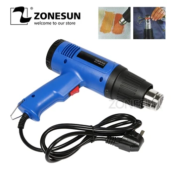 

ZONESUN New AC 220V 110V 1800W Stepless thermostat Electric Hot Air Gun car stickers heat guns power tools 2pcs gifts
