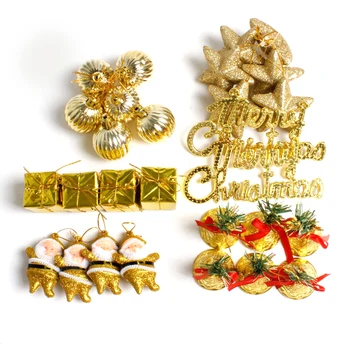 

28Pcs Christmas Ornaments Pendant Decor Set Santa Xmas Tree Dropping Decor New Year Christmas Balls Stars Party Decorations