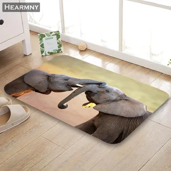 

HEARMNY New Doormat Elephants Home Mat Machine Made Anti Slip Carpet Living Room/Hallway Bath Mat For Kids Gift