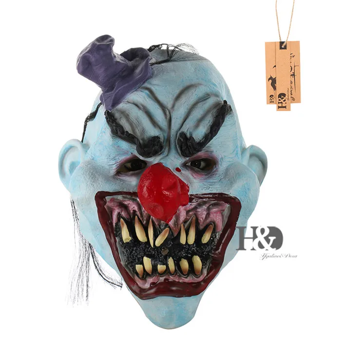 H& D Хэллоуин ужасный демон взрослый страшный клоун косплей реквизит дьявол пламя Зомби Маска аксессуар(34 вида на выбор - Цвет: M1609827