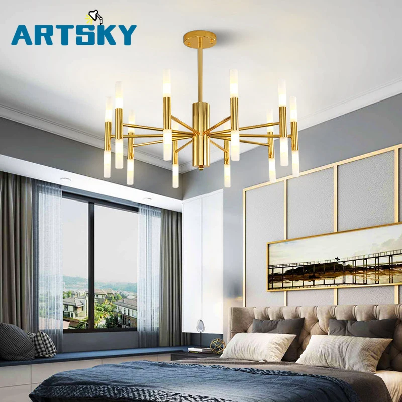 

Tube LED Chandelier Is Suitable for Living/Dining Room Place Decoration Lighting Lamps