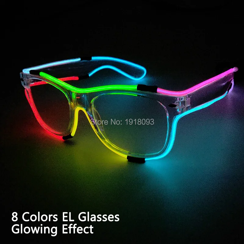 New Design 8Colors EL Wire Glasses Glowing Product with Steady on