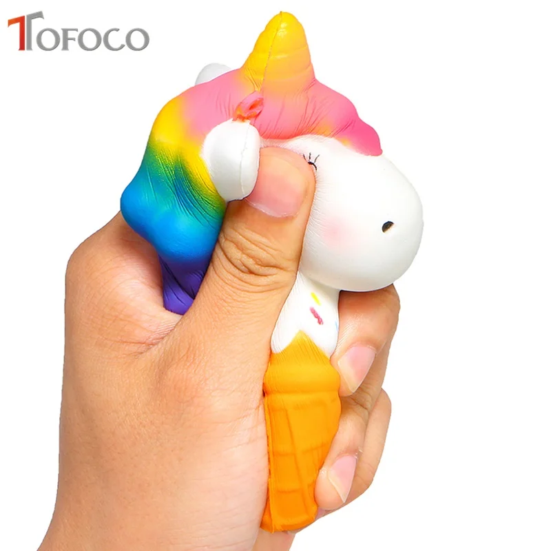 TOFOCO Новый Kawaii мороженое мягкими ООН icorn Jumbo замедлить рост игрушки антистресс Декор торт Squishies Еда Squeeze Ароматические гаджет