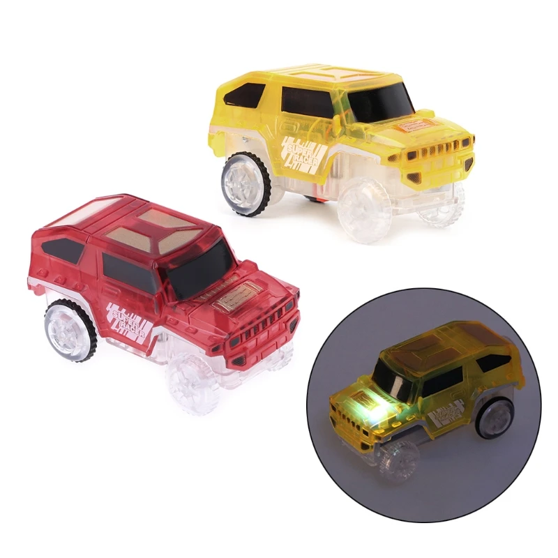 

LED Light Up Car For Magic Track Electronic Cars Toy With Flashing Light Gift