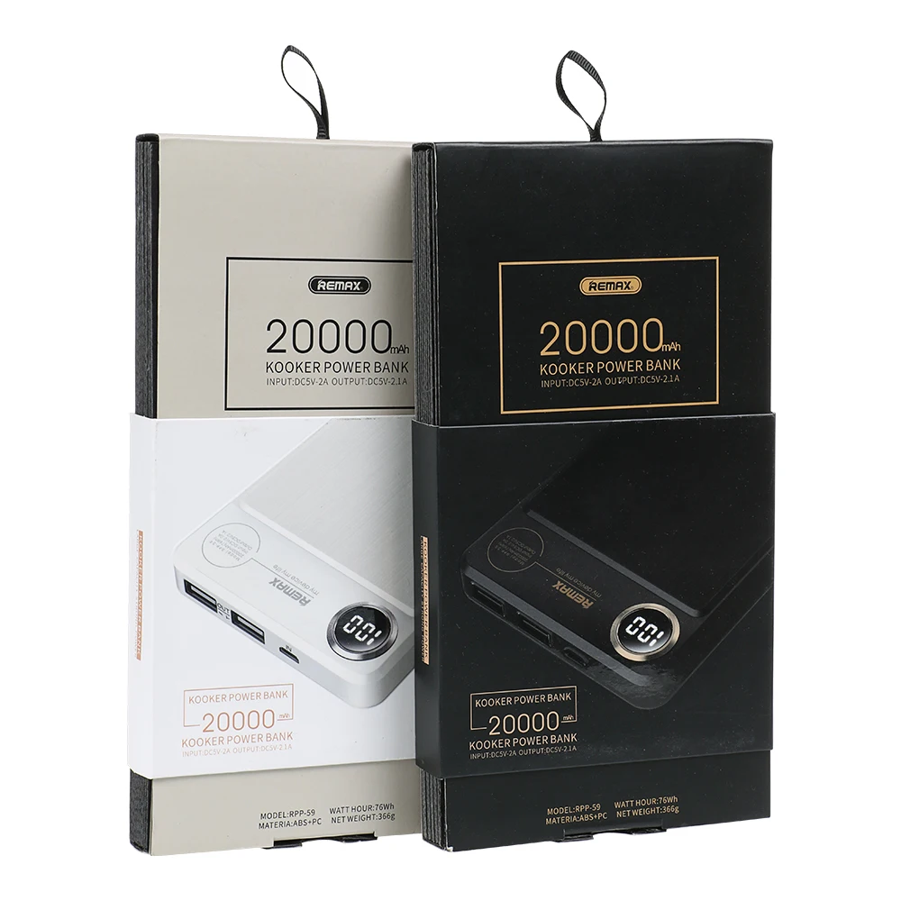 REMAX RPP-59 Power bank 20000mAh Dual USB Fast Polymer battery External Battery Charger Mobile Phone Portable Charging Powerbank REMAX RPP-59 Power bank 20000mAh Dual USB Fast Polymer battery External Battery Charger Mobile Phone Portable Charging Powerbank