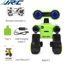 JJRC R13 CADY WIRI умный радиоуправляемый робот программируемый forTouch управление записью голосовых сообщений Поющая Танцующая игрушка в подарок для детей игрушки