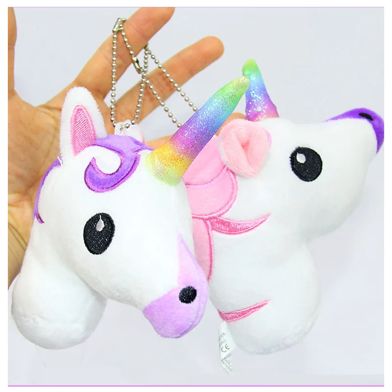 

3pcs/Lot Hot Unicorn Rainbow Doll Cartoon Stuffed Plush Animal Toys Unicorn Pendants Bag Small Pendant New Year Christmas Gift