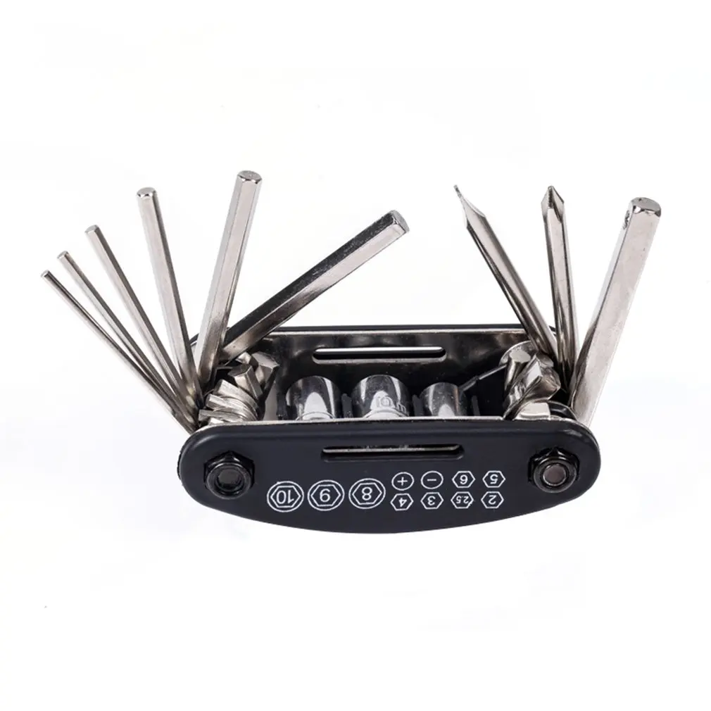cheap 16 in 1 Bicycle Tools Sets Multi Function Repair Mountain Road Bike Tool Kit Hex Wrench Cycle Screwdriver Tool