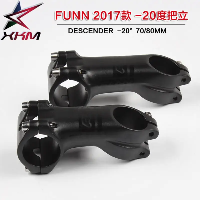 

FUNN 31.8*28.6*70/80mm Aluminium Alloy Bike Handlebar Stem MTB Mountain Road Bike Handlebar Forks Connect Tube Stems -20 Degree