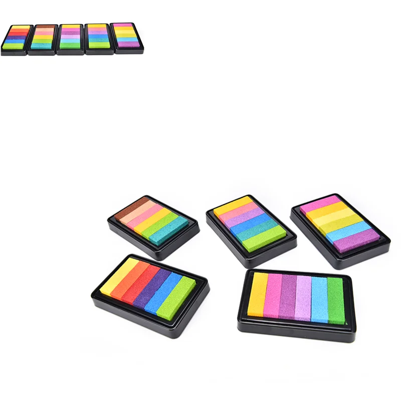 

Craft Oil Based DIY Ink Pad Rubber Stamps Fabric Wood Paper Scrapbooking 6 Colors Inkpad Finger Paint 1 PCS hot sale