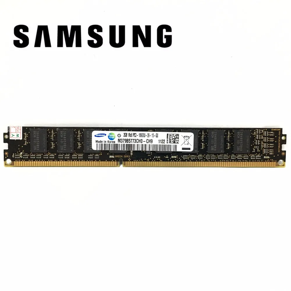 Оригинальный ПК SAMSUNG Black warrior 2G 2GB PC3 DDR3 10600 10600U 1333MHZ компьютерный Настольный модуль