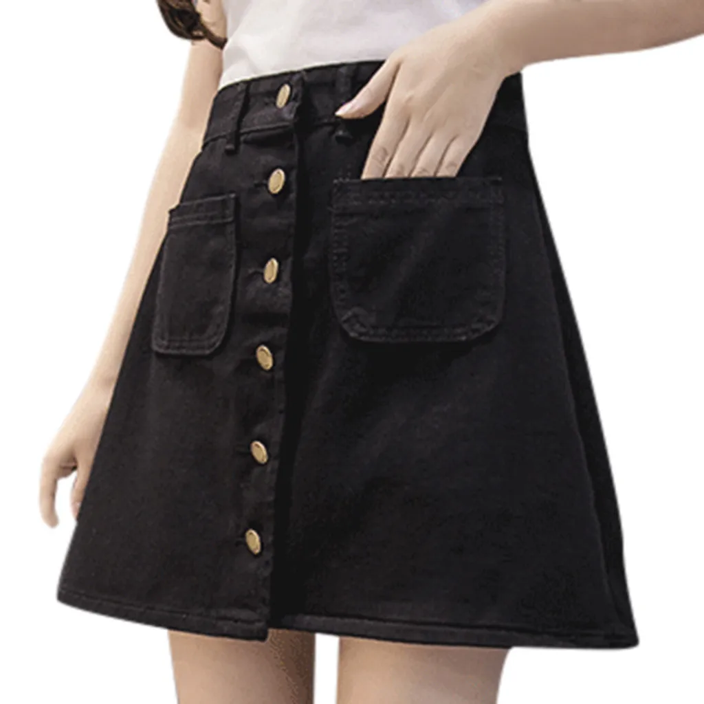 Женская юбка, юбки, s Faldas Mujer Moda, хлопок, лето, женская короткая трапециевидная юбка с высокой талией, тонкая, с карманами, повседневная юбка, юбка Z4