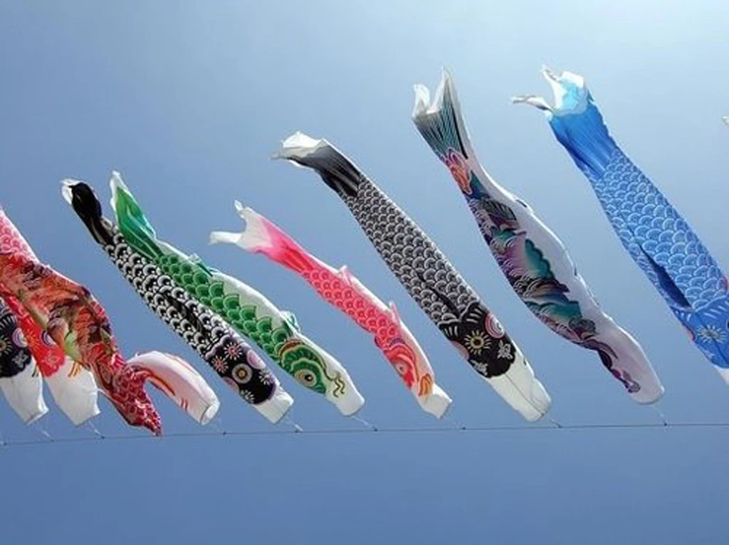 MagiDeal 55 см синий японский Windsock флаг с изображением карпа Koi Nobori Sailfish ветер стример