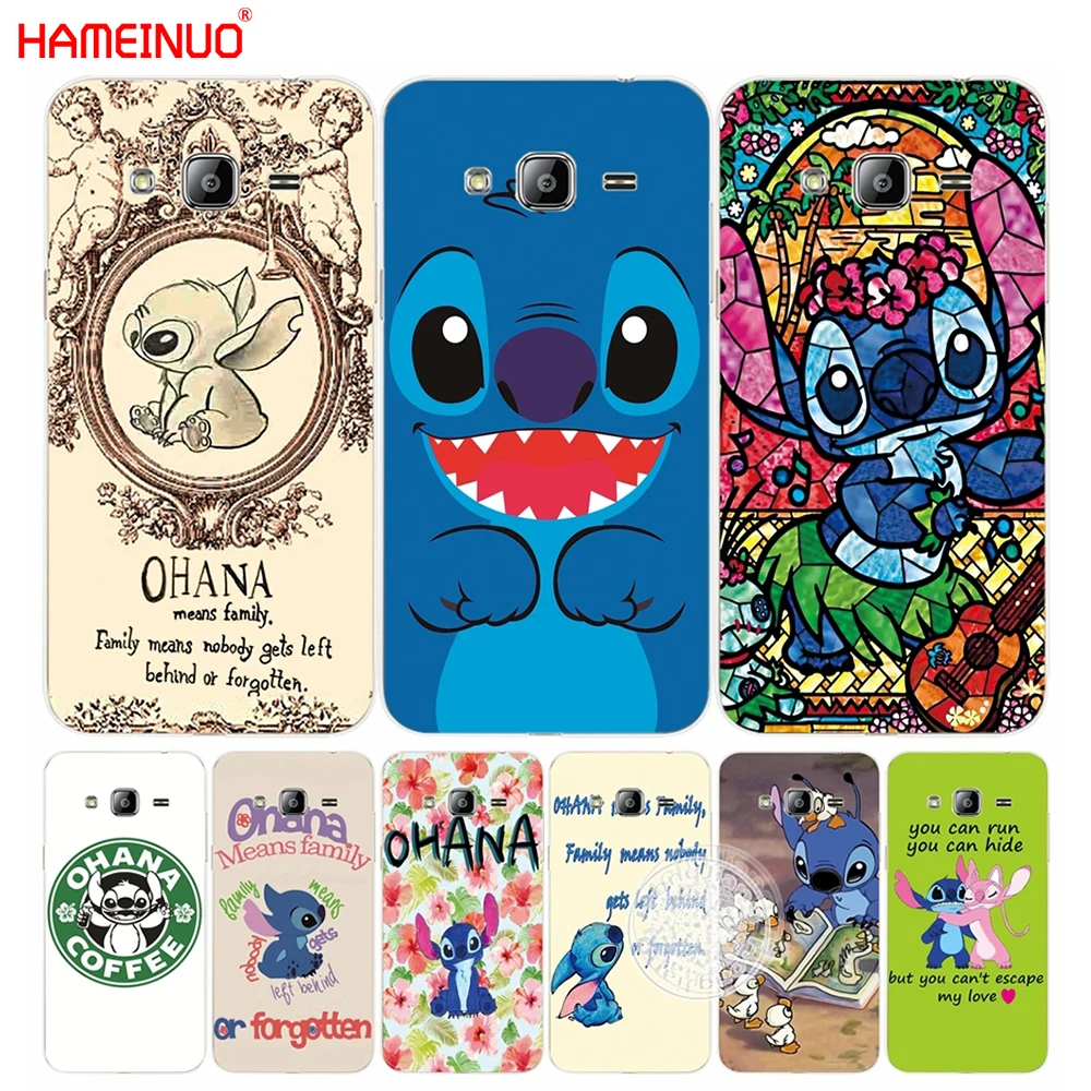 

HAMEINUO Lilo and Stitch Quote Ohana Means Family cover phone case for Samsung Galaxy J1 J2 J3 J5 J7 MINI ACE 2016 2015