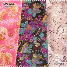 Шелковой парчи жаккардовые шелк тутового вышитые Cheongsam Стёганое одеяло крышка Tangzhuang Ткань ткань цветок корзина цветов 4 цвета