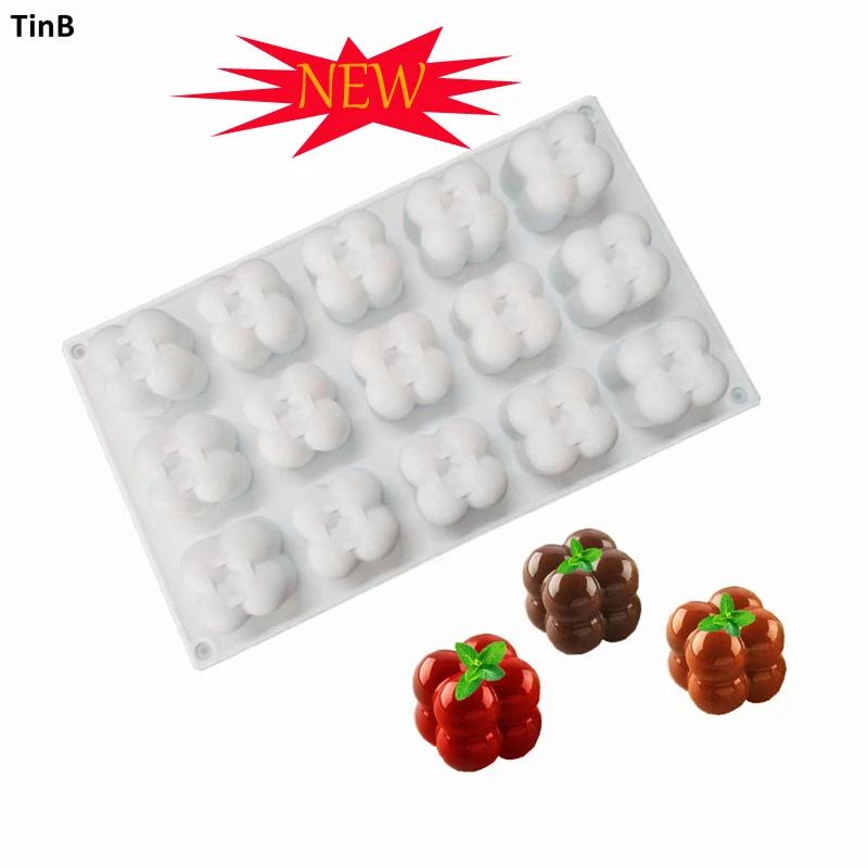 

2019 New Arrival 15 Hole Magic Ball 3D Dessert Cake Mould Pop Art Silicone Mold Mousse Baking Pastry Silikonowe Moule Decoration