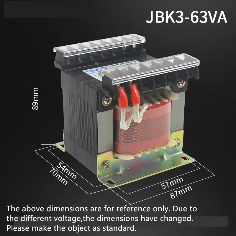 

JBK3-63VA Machine Tool Control Transformer JBK3-40VA380 Variable 6.3V24V110V220V DJ Equipment Accessories