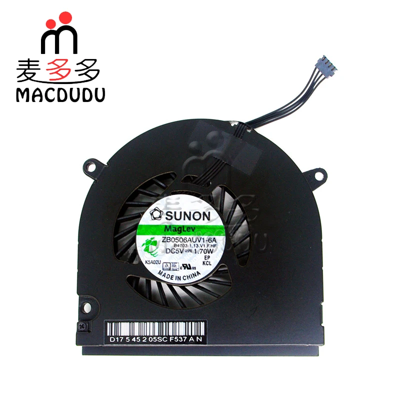 Новый вентилятор ЦП для Macbook Pro A1278 13 3 дюйма MB990 MC700 MB466 ZB0506AUV1 6A 10 шт./лот|fan fan|fan cpufan 90 |