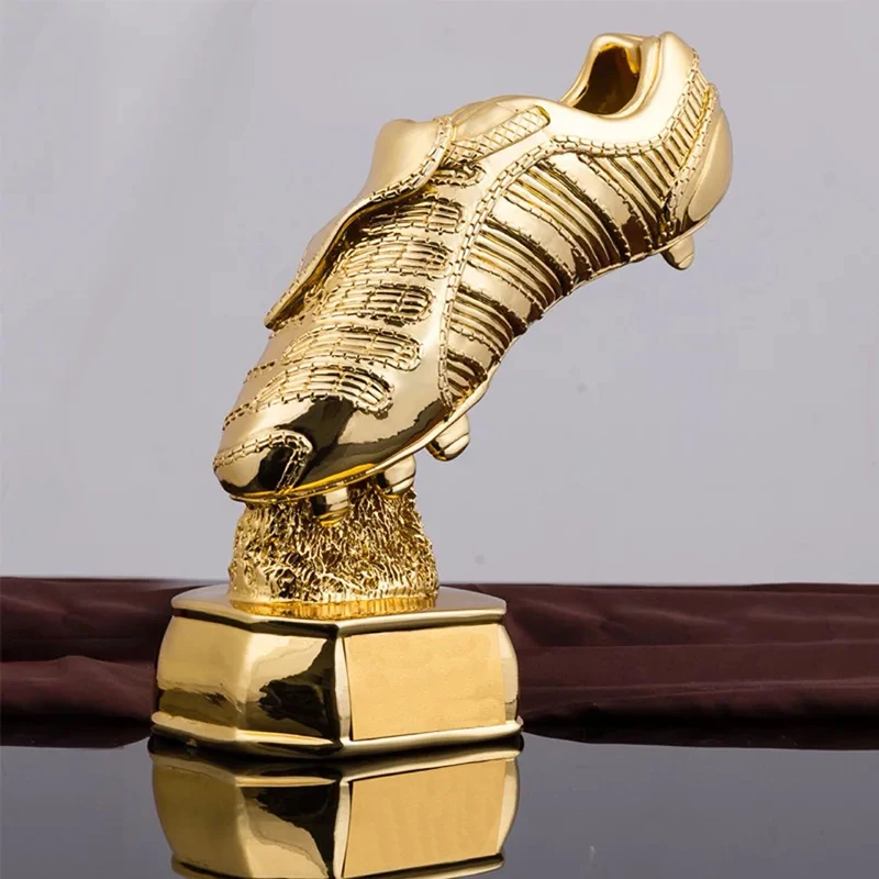 

28cm Height Best Shooter Award Trophy Football Boot Champions Award Shoes Shape Cup Fans Souvenir Resin Material