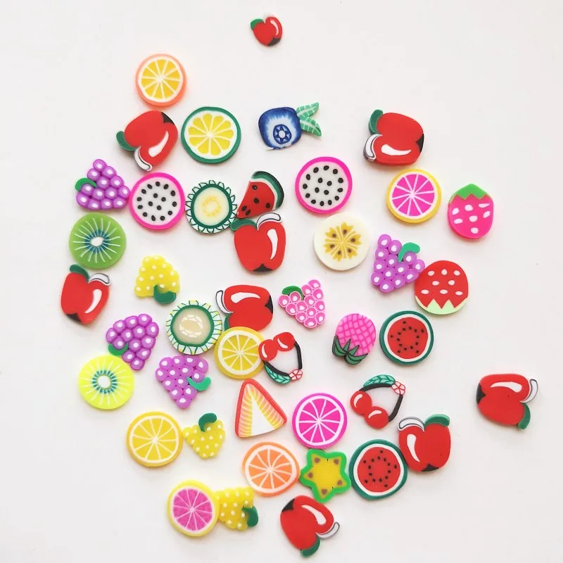 1000pcs 10g Fruit Slice 5mm/10mm Decoration Crafts Flatback Cabochon Scrapbooking Embellishments Kawaii DIY Accessories - Цвет: 10mm Fruit 10g