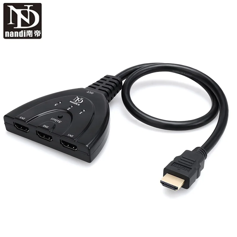 Hdmi хаб HDMI сплиттер Авто переключатель 3 порта с 1080P 3D кабель адаптер конвертер для