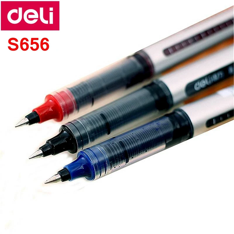 12/24/36/48/60PCS/LOT Deli S656 Direct liquid gel pen roller ball pen gel ink pen 0.5mm 3 colors China top brand Deli Wholesale china brand factory price p4p2 yrt260 rotary table roller bearing